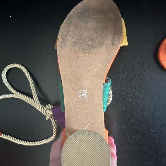 Colorful suede heels size 39 - Picture 3 of 4